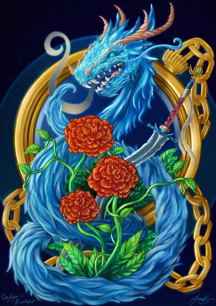 Blue Dragon Timepiece