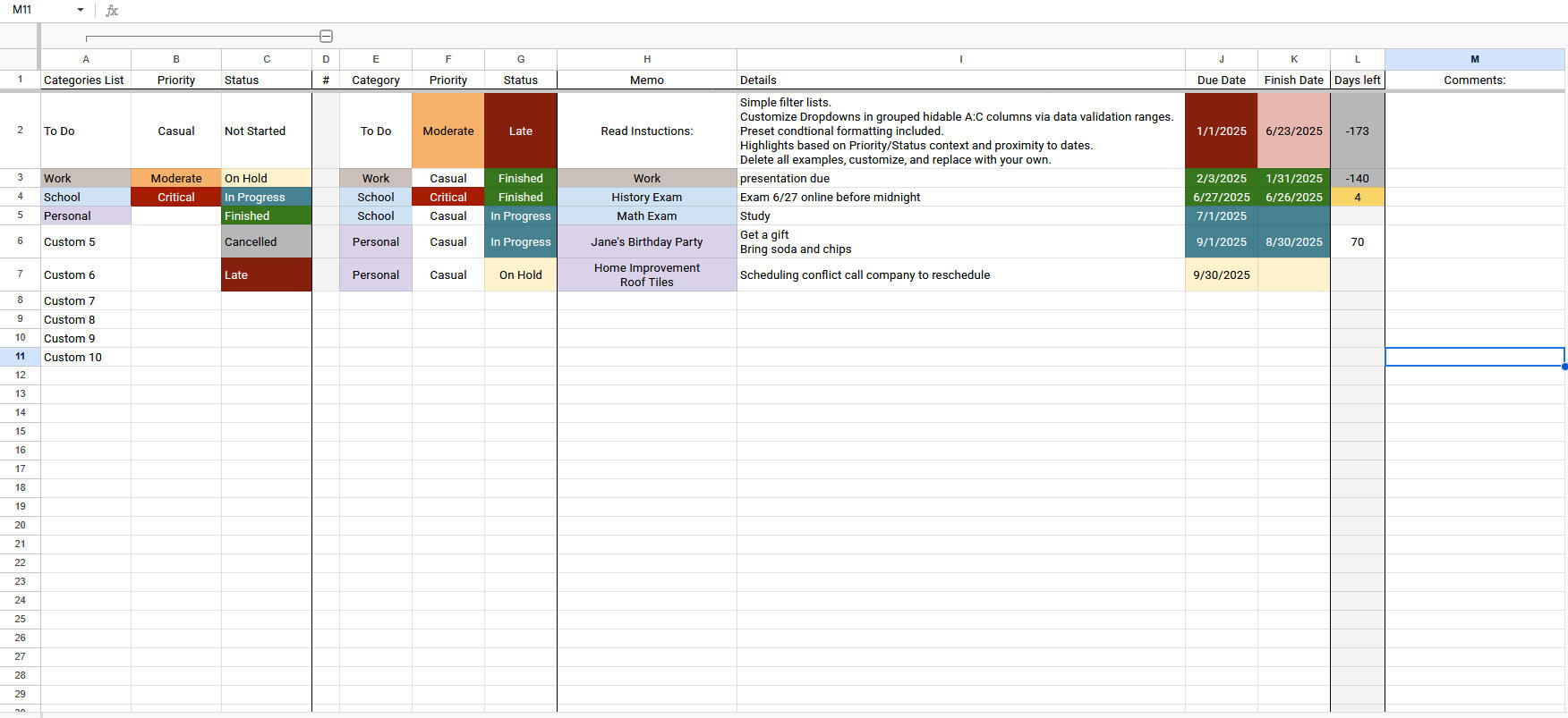 Notes Tab
